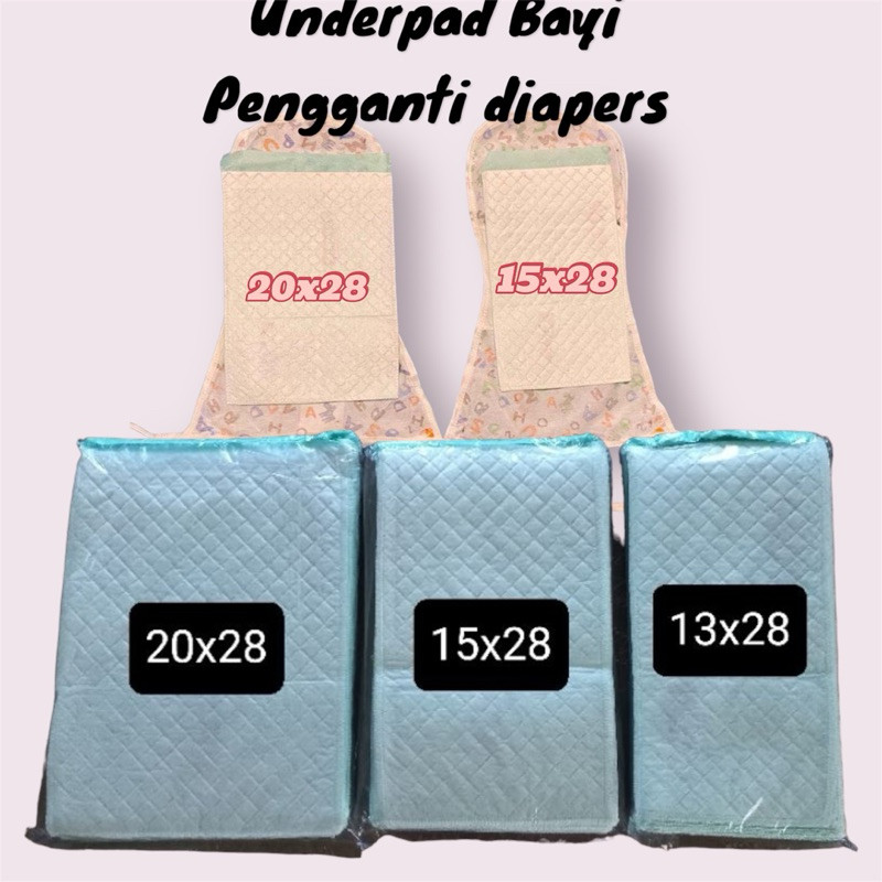 underpad bayi perlak ompol seukuran popok isi 20