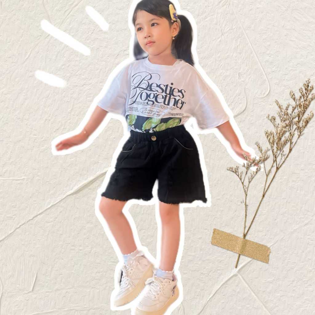 Hotpants Jeans Ripped Anak Cewek Usia 1-12 Tahun - Celana Jeans Pendek Sobek Anak Cewek
