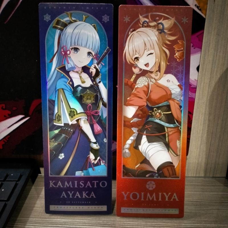 Tiket Ayaka & Yoimiya Dari Event Offline Festival Kenangan Teyvat Genshin Impact Merchandise