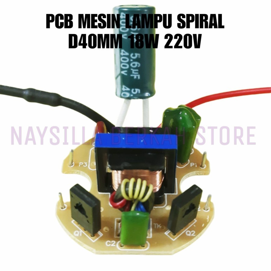 PCB LAMPU SPIRAL 18W PREMIUM DIAMETER 40MM MESIN SPIRAL 18W