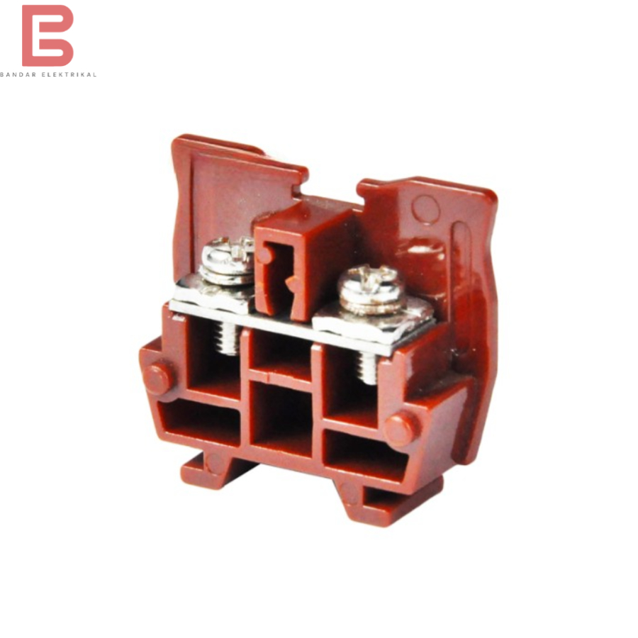 Terminal Block Blok TR-10 / TR10 Coklat Model Kasuga TAB