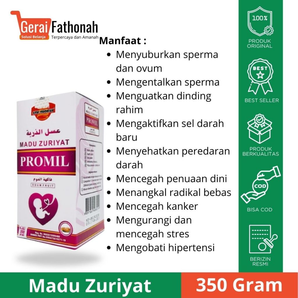 

Madu Zuriat Zuriyat Herbal 350gr - ATH THOIFAH