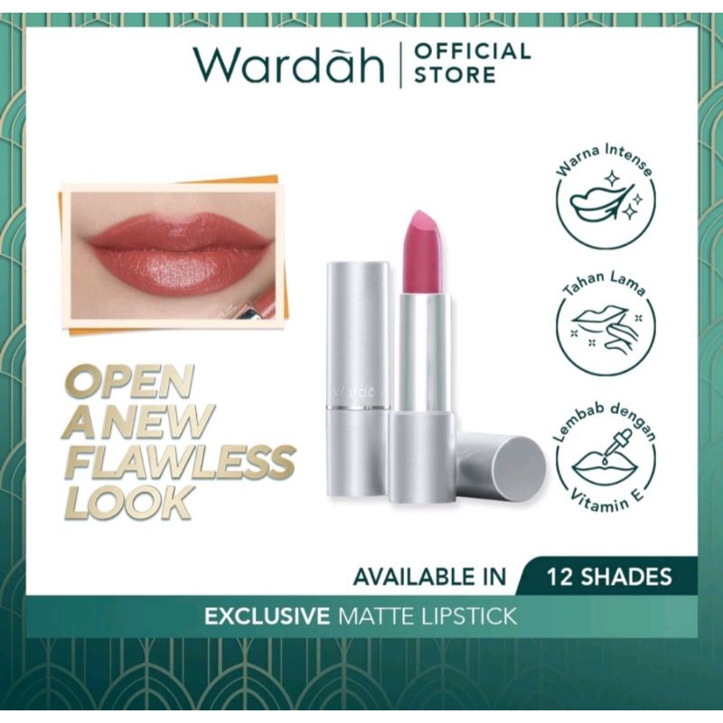 Wardah Exclusive Matte Lipstick / Lipstik Batang Original