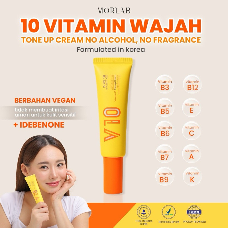 MORLAB - V10 Vitamin Tone Up Cream With Idebenone
