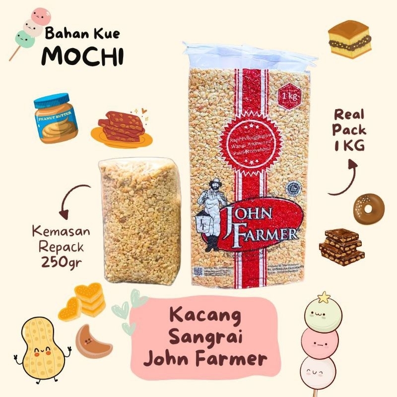 

Kacang Pecah Panggang John Farmer / Kacang Sangrai / Kacang Cacah Repack