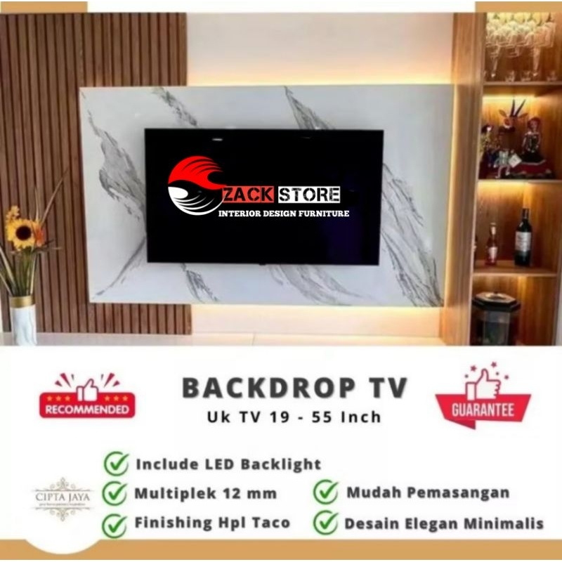 backdrop tv 50in termurah