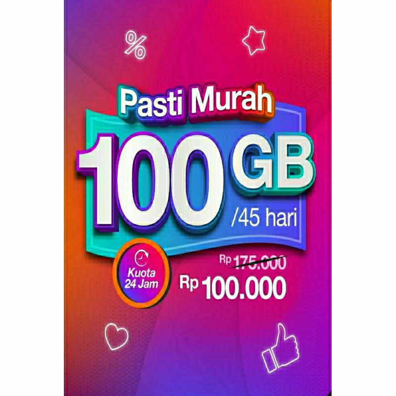 Kartu Sakti Paket Tri 100GB/45hari