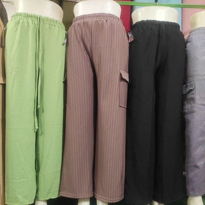 celana kulot wanita /kulot bahan knit (rib)