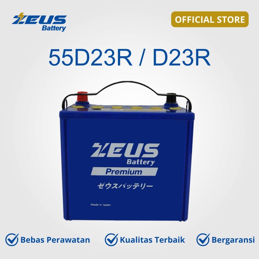 Aki Mobil Zeus Premium Japan aki kering D23R Aki Jeep Wrangler