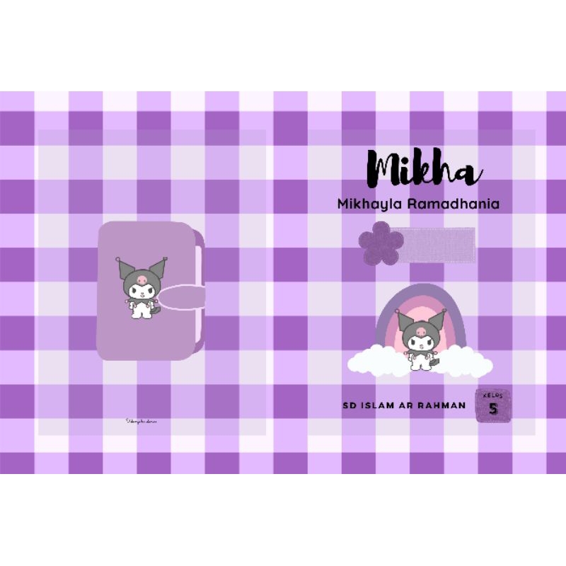 

Sampul Buku Custom Kuromi Ungu