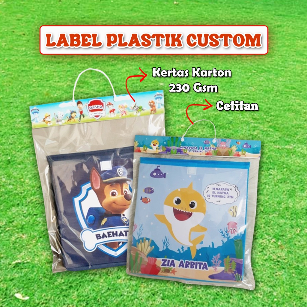 

Packaging Plastik Label Hang Tag Ultah Souvenir Custom