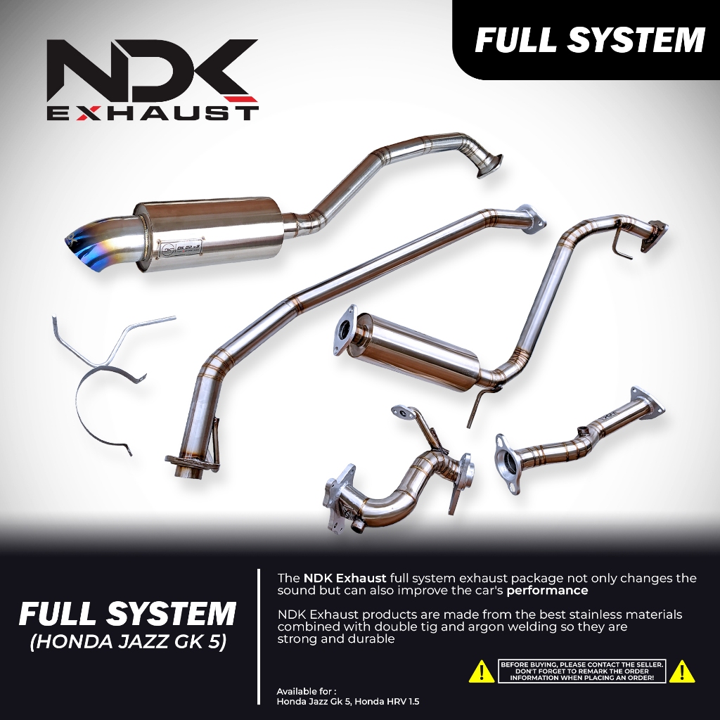 Knalpot NDK Mobil Jazz GK5 Fulset Racing Knalpot Mobil Racing Jazz GK5 NDK EXHAUST