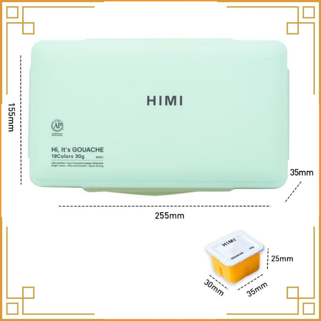 

Himi Gouache Paint Basic 18 Warna 30ML
