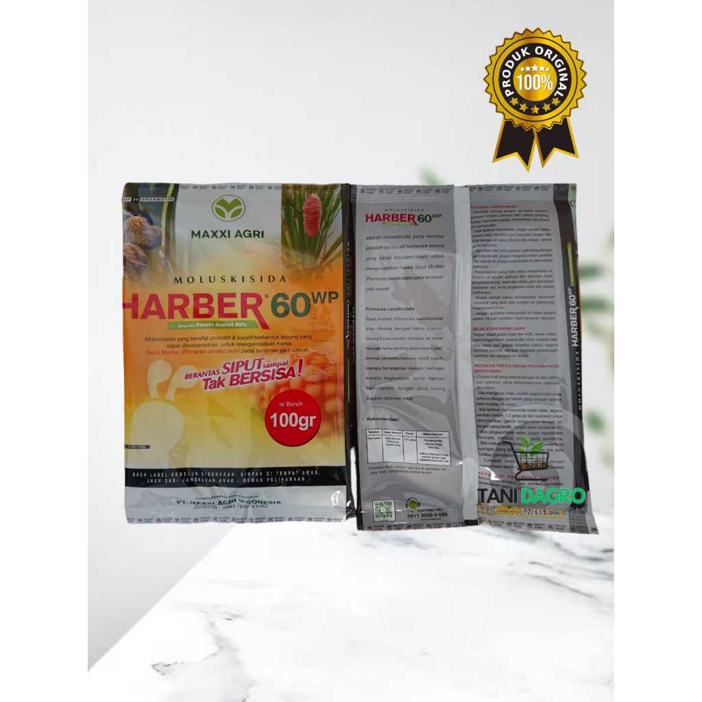Racun Keong HARBER 60 WP @100gr - Untuk membasmi Hama keong  ladang sawah dan tambak