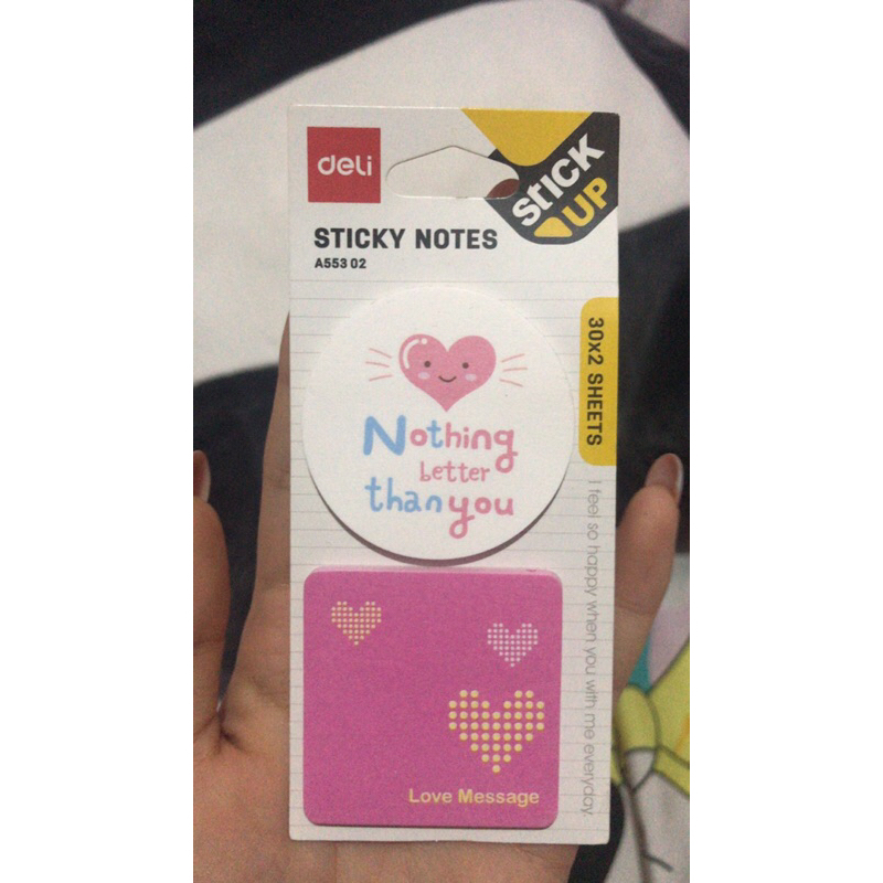 

WHITE PINK LOVE SQUARE LOVE CUTE STIKY NOTE PRELOVED