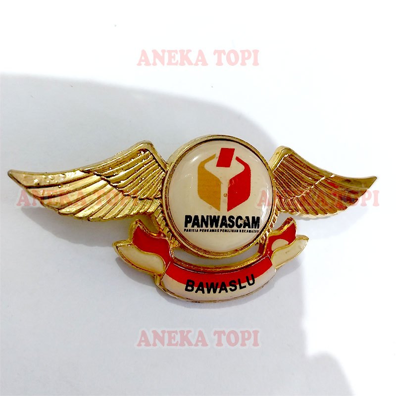 Wing Bawaslu Logo Panwascam Pin Wing Panwascam Bawaslu - Aneka Topi