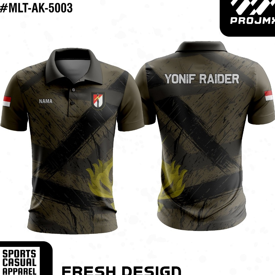 PROJMX-KAOS JERSEY MILITER YONIF RAIDER (BISA CUSTOM)