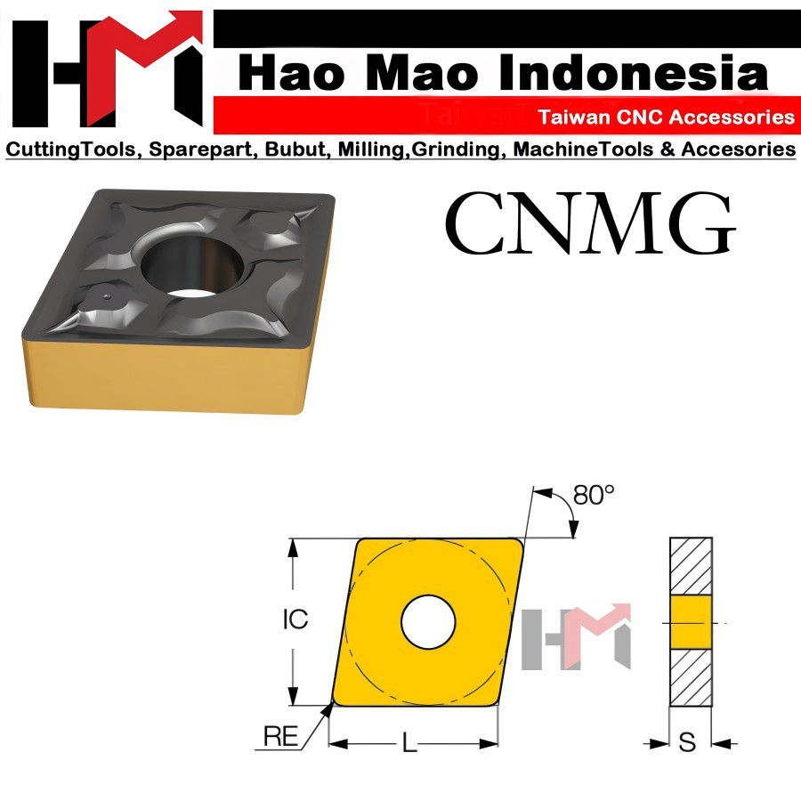 CNMG1204[][] Insert Merk Iscar GF1