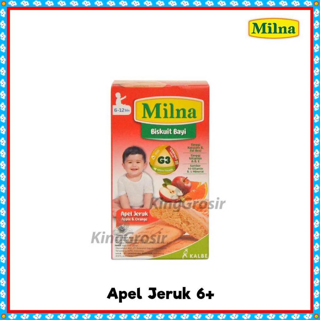 Milna Biskuit Bayi 6+ berat 65 gr Cemilan Biscuit Bayi 6-12 Bulan