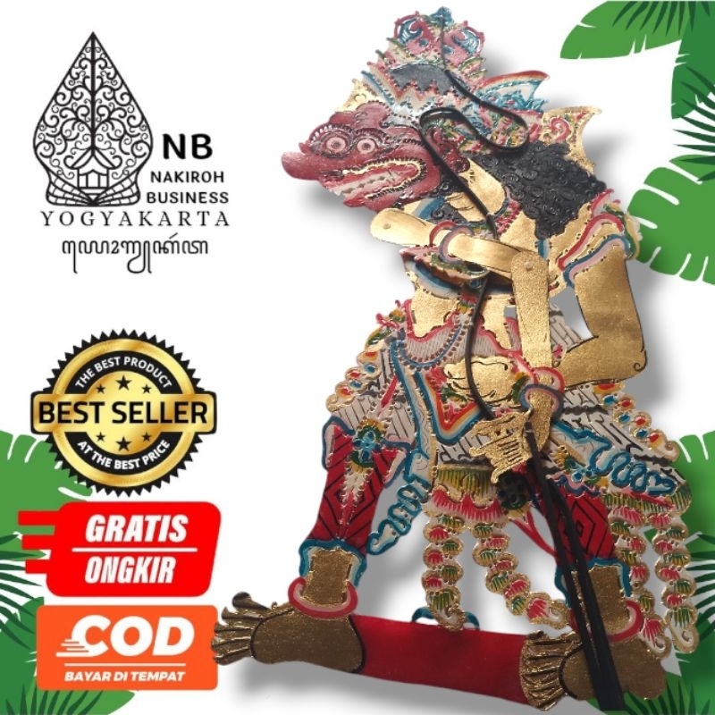 NAKIROHBUSINESS KUMBAKARNA / KUMBOKARNO Wayang Kulit Sapi Asli Kumbokarno Bahan Kulit Sapi
