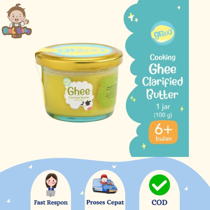 

GROUU Ghee Clarified Butter 100ml - Mentega Lemak Hewani