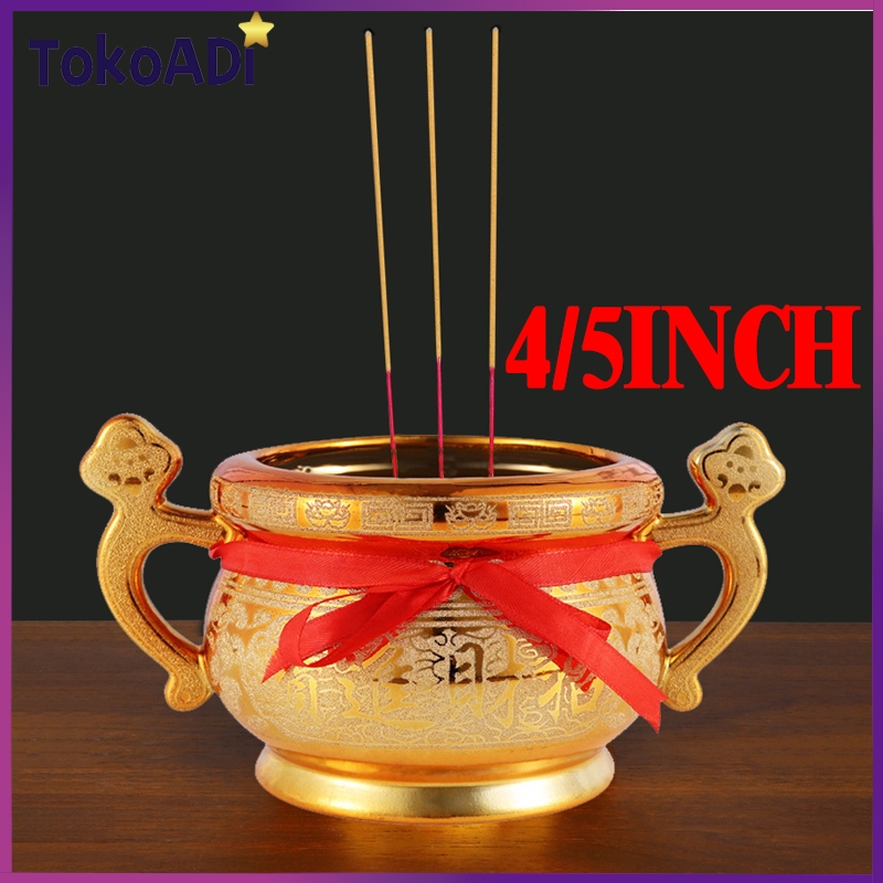 4/5inch Hiolo Tempat Hio Emas Kuningan / Hio Dupa Kuningan / Hiolo Tempat Dupa Hio Emas