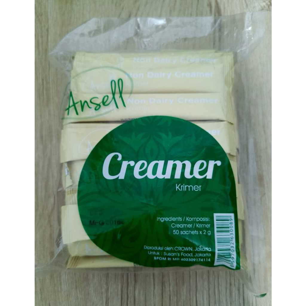

Ansell creamer stick kremer kemasan sachet isi 50 pcs