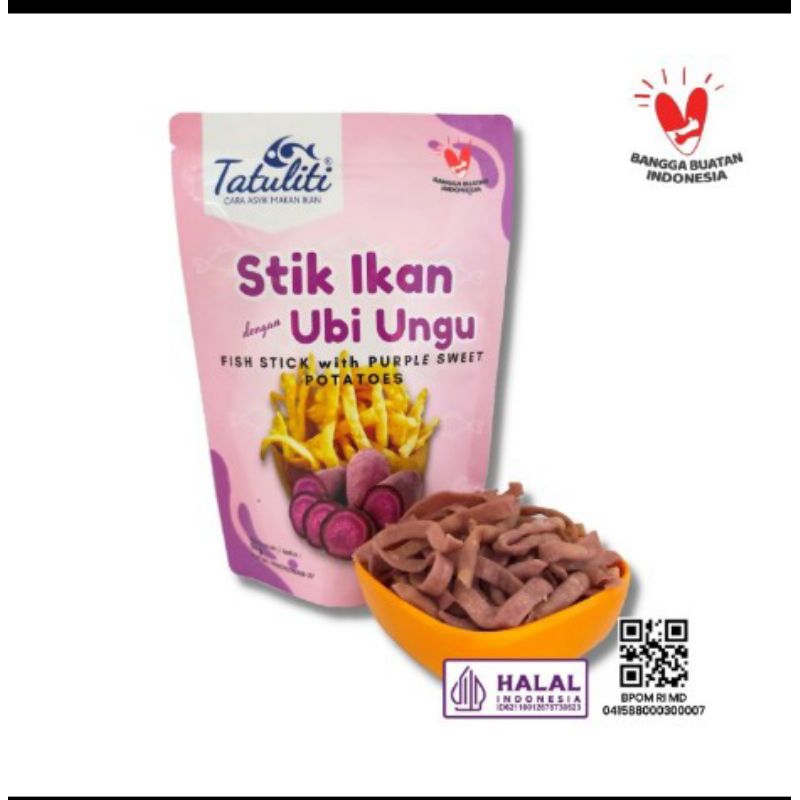

Cemilan/Makanan Ringan Stik Ikan dengan Ubi Ungu TATULITI