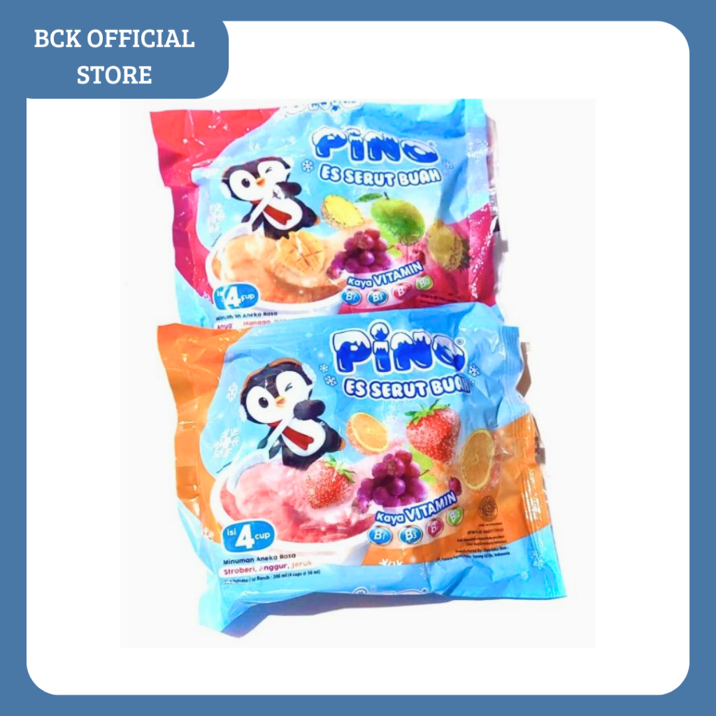 Pino Ice Cup Assorted (Grape, Strawberry, Orange) 4x50ml (1PACK)