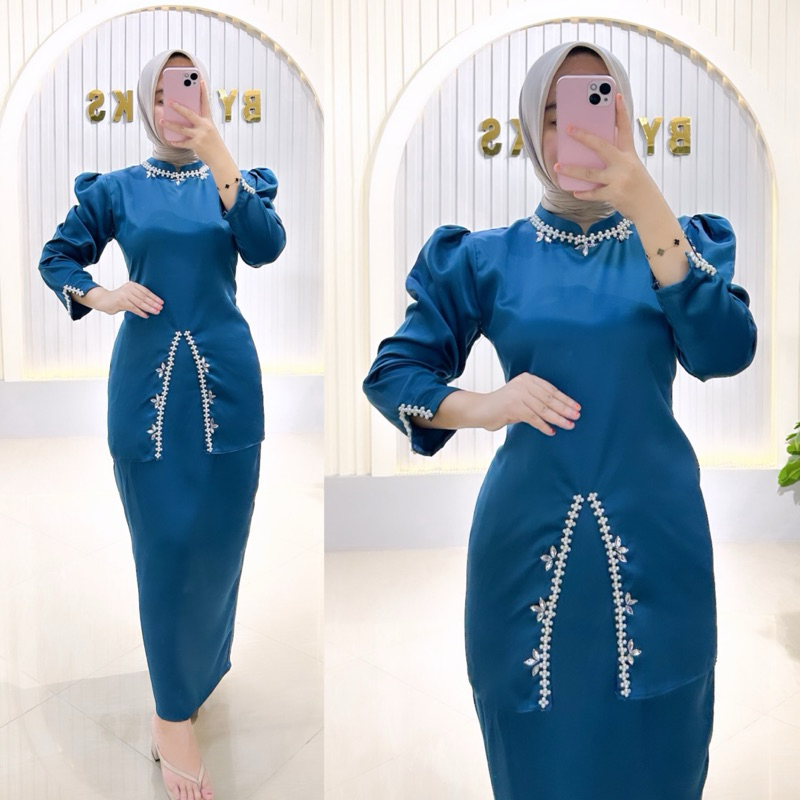 Set Rok Lesti baju kurung melayu viral baju malaysi kondangan / setelan kurung melayu wanita TERMURA