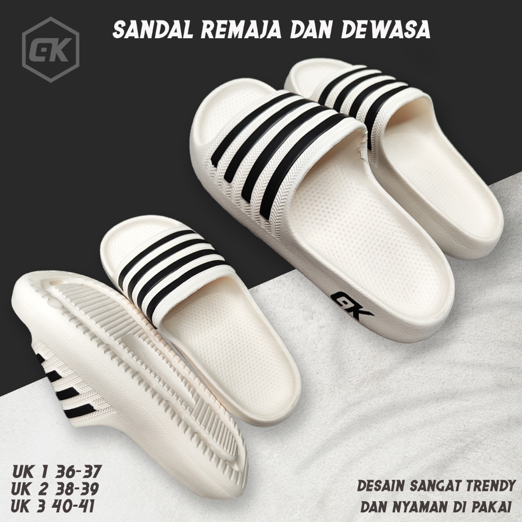 Sandal Selop Pria-Wanita Terbaru Warna Putih Changke Gallery