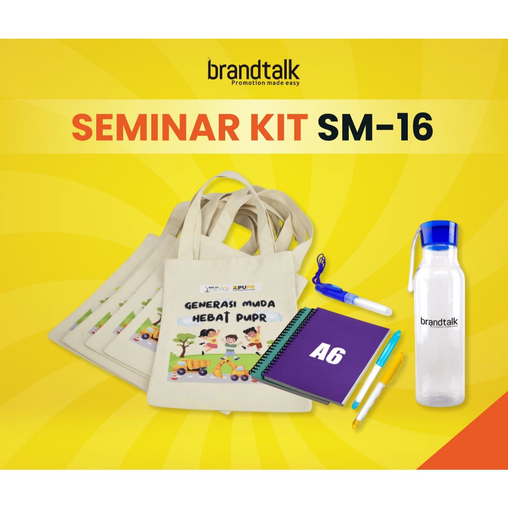 

Tas Belacu, Tumbler Colada, Notebook Spiral A6, Pulpen Paket - Seminar Kit Isi 4 - SM16