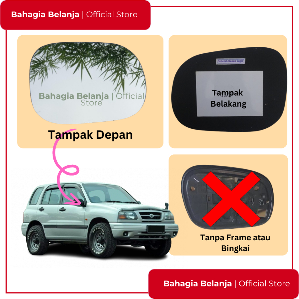 Kaca spion Grand Escudo 1.6-2.0 ESCUDO 1.6 2003-2006