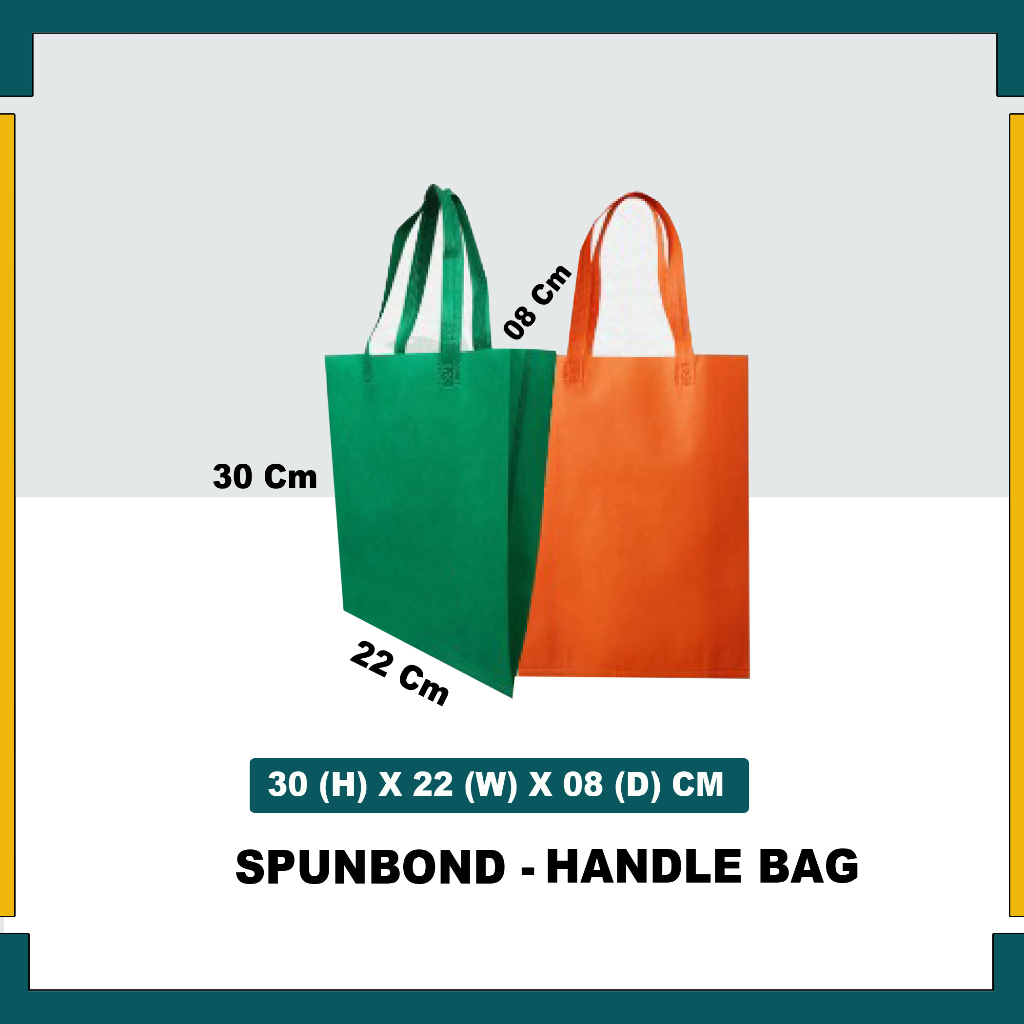 

Tas Spunbond 22x8x30 cm/Tas Kain/Goodiebag/Tas Kado/75 gsm/Handle Bag