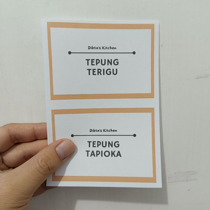 

*Etomart* Stiker Label Nama Tepung Dapur Murah