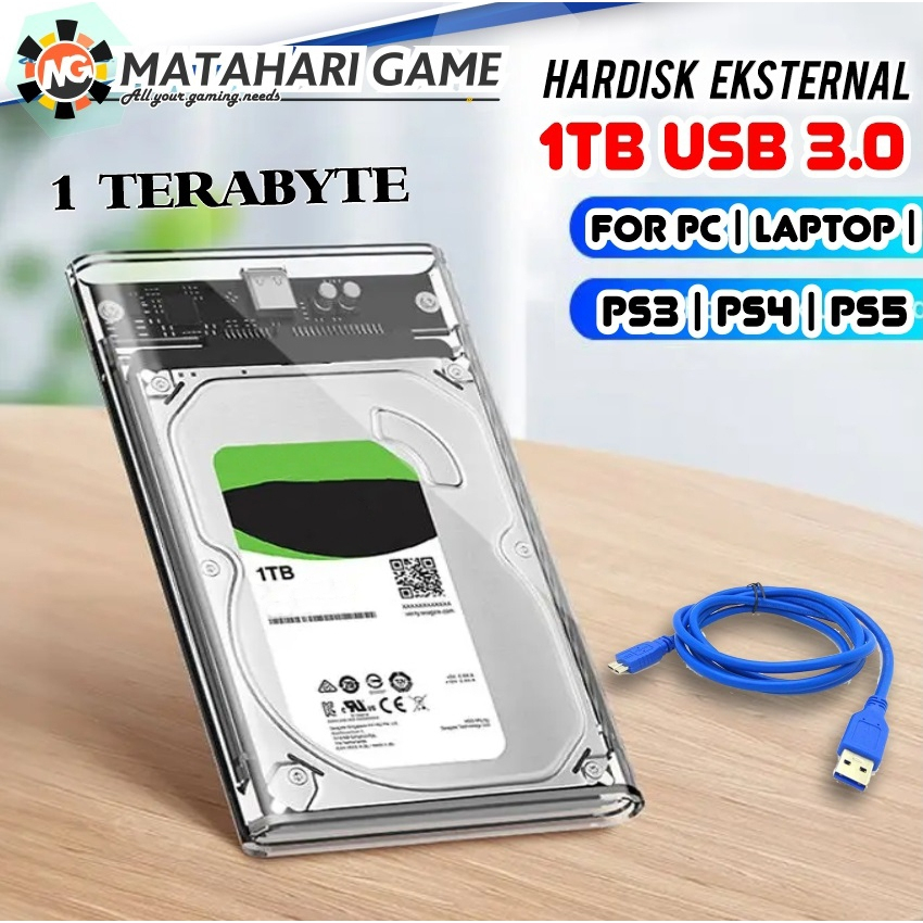 HDD 1TB Hardisk Eksternal 1TB | 1000GB For PS3, PS4, PS5, PC