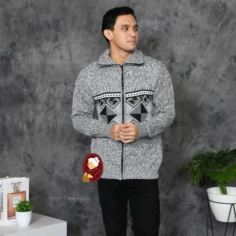 (COD GOSEND) [MADE BY ORDER PO 2 HARI] Sweater Turtleneck Cardigan Rajut Premium Tebal Handmade Pria