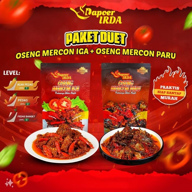 

Dapoer Irda Paket Duet Oseng Mercon Iga + Oseng Mercon Paru