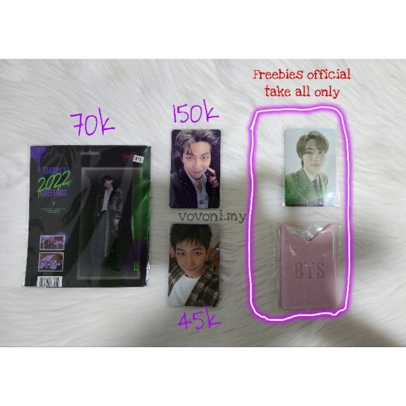 RM/Namjoon RPC MOTS Random/BE Essential  V/Taehyung Paper Magnet Season Greeting 2022