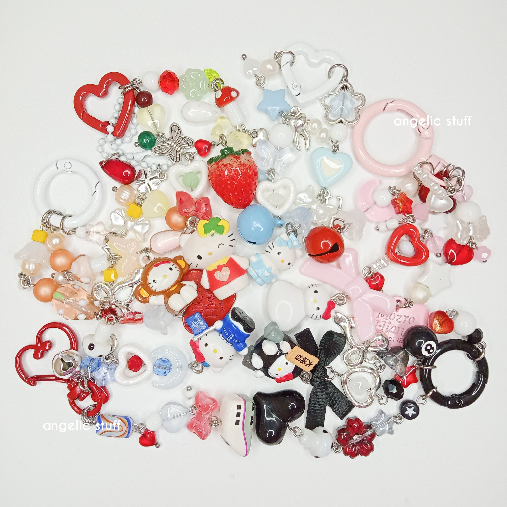 (Limited Stock) Hello Kitty Gotochi Keychains Gantungan Kunci Tas Manik-Manik
