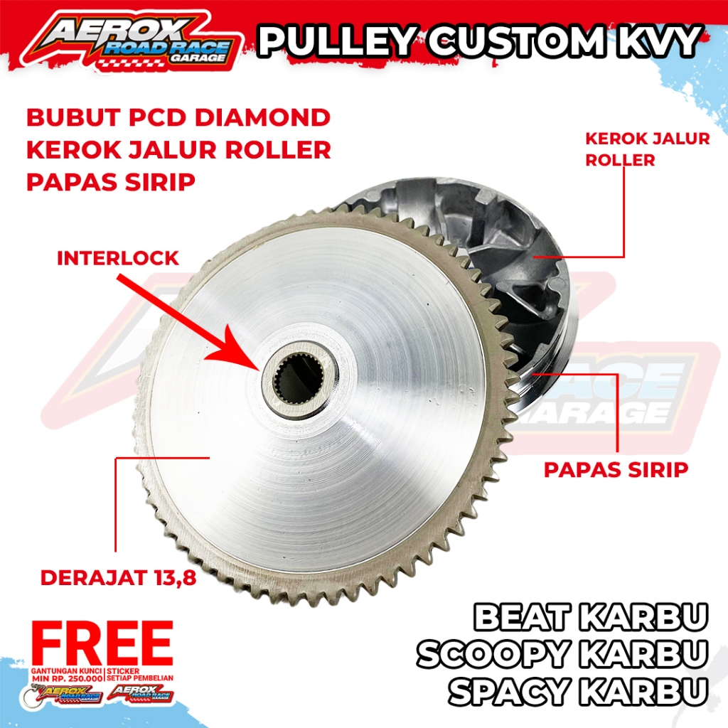 Pulley Custom Interlock Beat Stater kasar Scoopy Stater Kasar Beat Karbu Beat Fi Scoopy fi Spacy