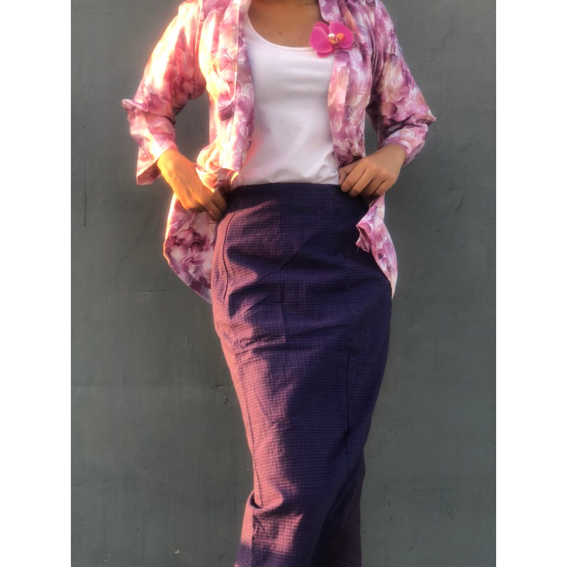 rok ungu flannel kotak-kotak (not) vivienne westwood