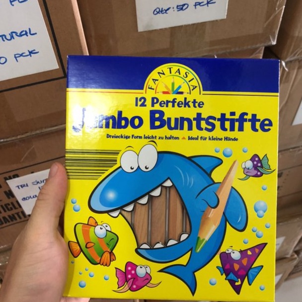 

KODE Y5S4 Pensil warna fantasia jumbo 12 warna sisa export kemasan dus segitiga