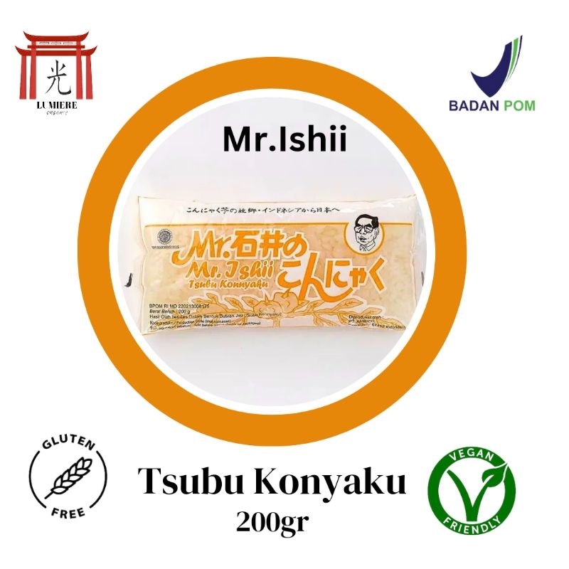 

Mr.Ishii Tsubu Konyaku (Nasi basah) 200gr, siap dikonsumsi, tinggi glukomanan