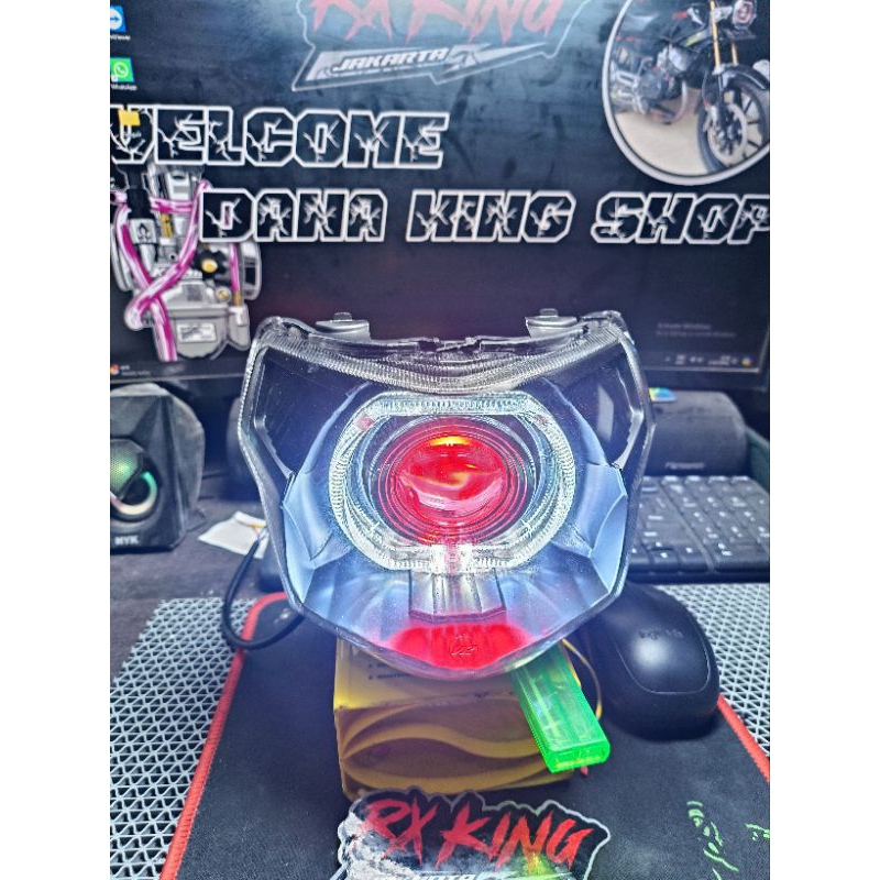 REFLEKTOR LAMPU DEPAN VEGA ZR BILED BILLED PROJIE CR7 4IC