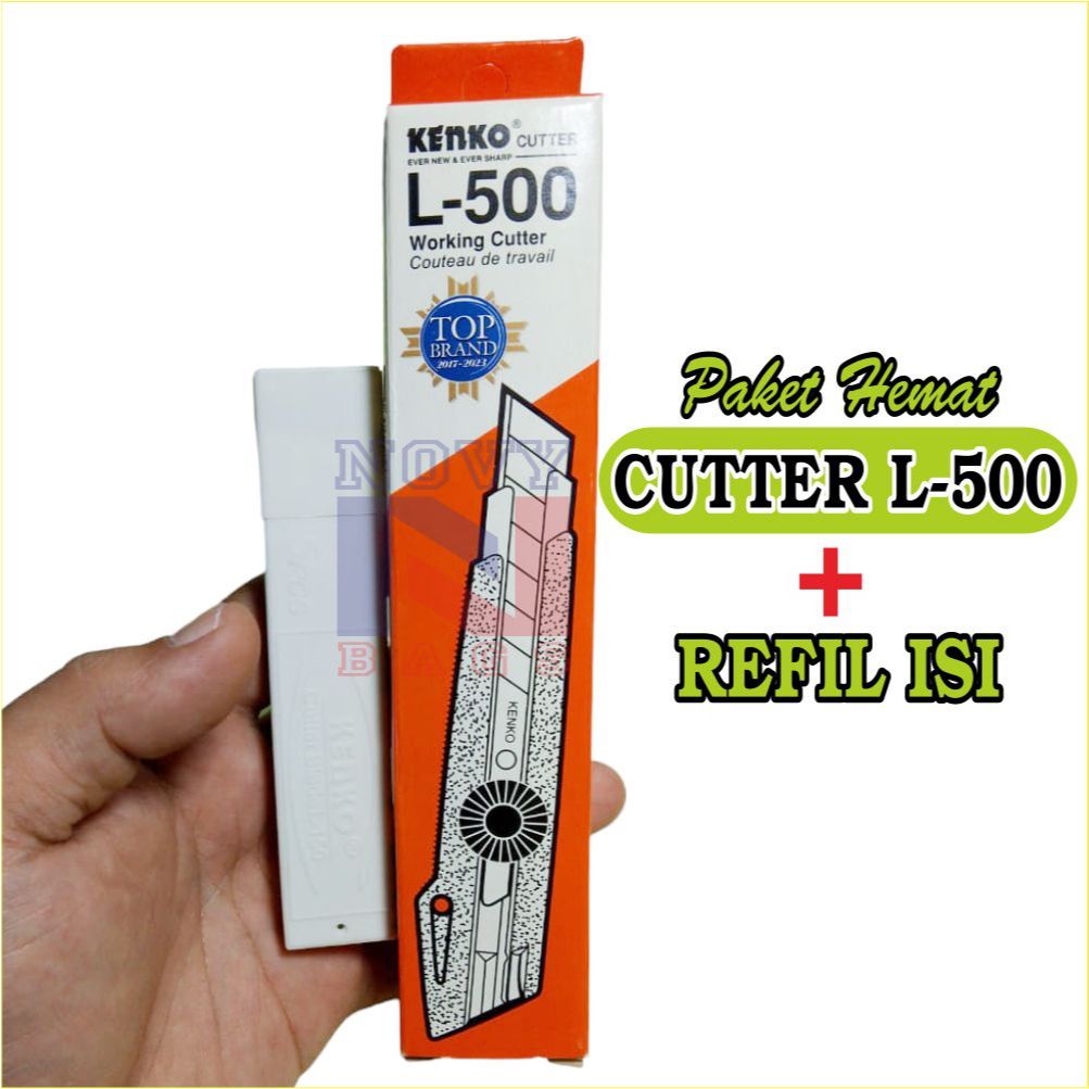 

KENKO CUTTER KENKO L-500 CUTTER BESAR (18 Mm Blade) PAKET CUTTER + REFIL ISI SF6