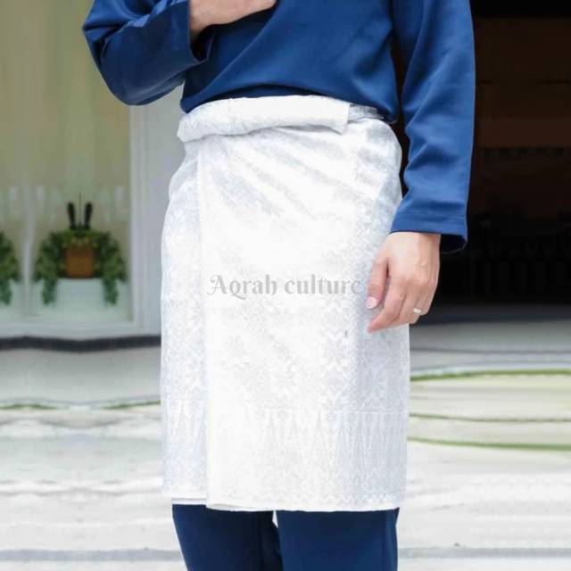 Setelan Sarung Songket Tanjak Rumpak Kain Sampin Melayu Pria Modern Mewah Untuk Pelengkap Akad Baju 