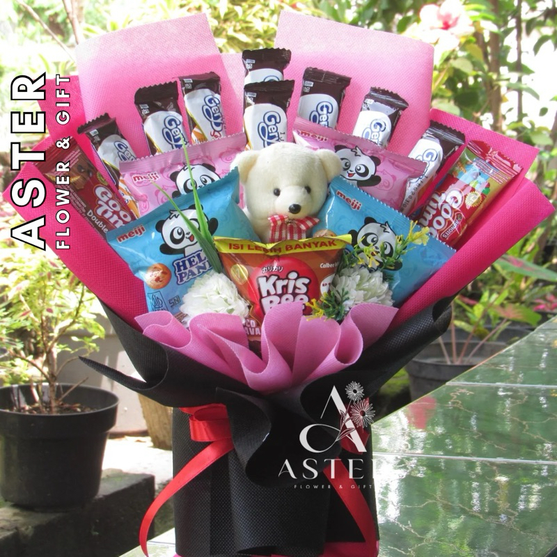 Buket Snack Boneka Mini / Buket Jajan