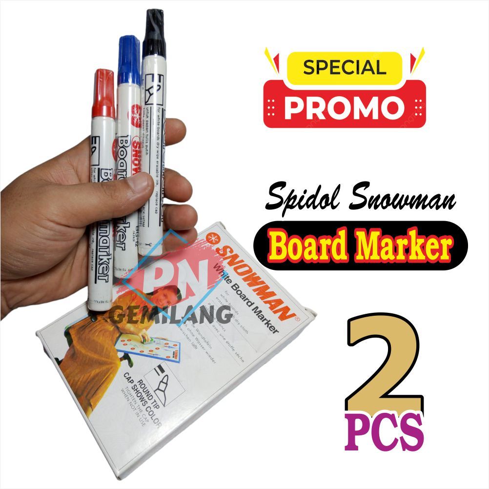 

Spidol Snowman Whiteboard / Whiteboard Marker Snowman SPIDOL BG-12 / Bg12 HARGA 2 PCS