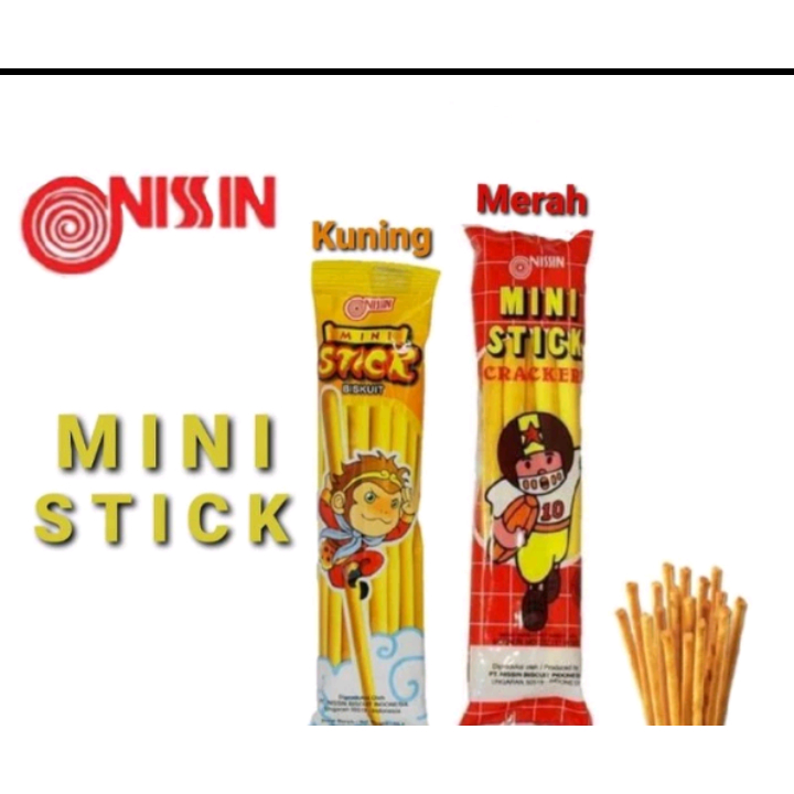 

nissin mini stik cracker mini stik merah mini stik kuning renceng